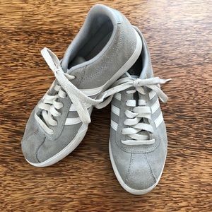 ADIDAS gray suede sneakers size 6